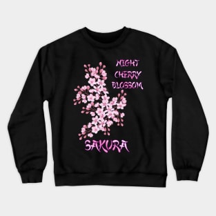 The night of the cherry blossom-Sakura Crewneck Sweatshirt